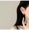 Zhao Ruth's Same Red Enamel Fireworks Stud Earrings Are Exquisite, Small and High-end, Versatile Commuter Earrings, Autumn and Winter Earrings.