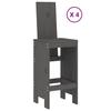 VidaXL Garden Bar Set 5 Pcs Grey Solid Pine Wood, Pub Set, Patio Bar Set, Table Set 3157777