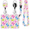 Work Office Badge Holder Fashionable Badge Holder Retractable Reel Stylish Id Card Protector for Work School Professionals Badge