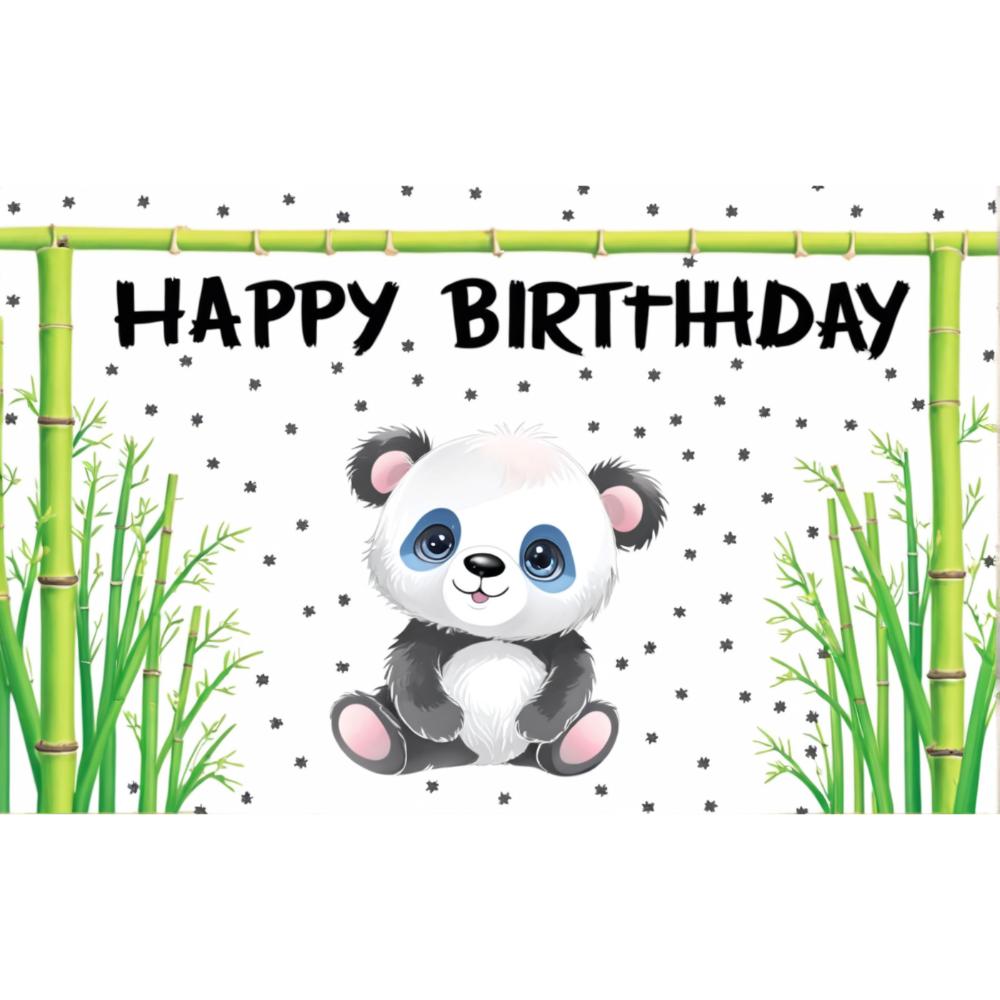 

Фон для дня рождения с изображением бамбуковой панды для детей, мальчиков и девочек, принадлежности для дня рождения, баннер 180*110 см, фотофон для детского душа