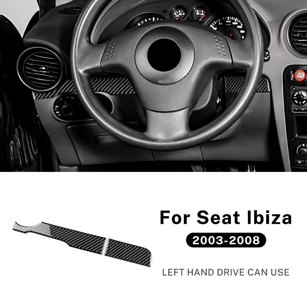 Carbon Fiber Style Interior Sticker for Seat Ibiza 6l 2003 2004 2005 2006 2007 2008 LHD Interior Panel