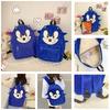 Zaino per Bambini Carino di Sonic, Grande e Resistente, Impermeabile, Traspirante, Con Spallacci Curvi, Blu