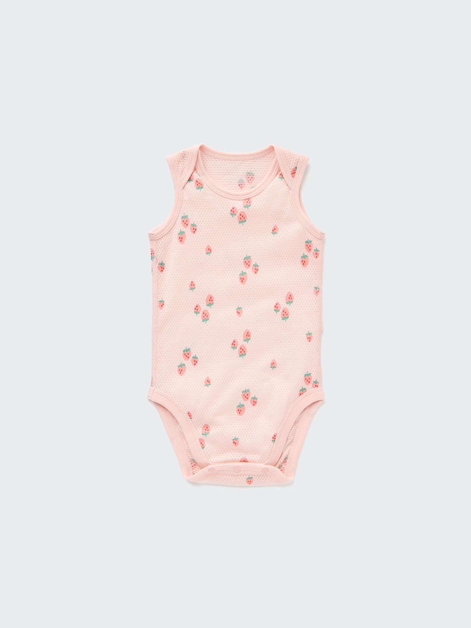 

UNIQLO ЯПОНИЯ Боди без рукавов Joy of Print из хлопковой сетки 12 PINK/80