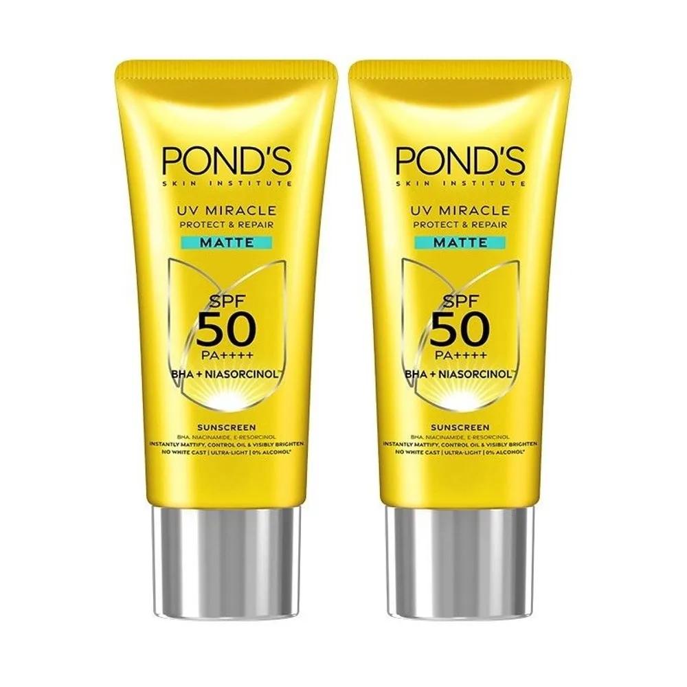 

POND S UV Miracle Matte SPF50 Sunscreen 50g x 2 Packs