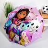 Colorful Friends Dollhouse Umbrella Folding Umbrella, Automatic Umbrella 8-Frame for Travel, Camping Use Gift for Halloween Christmas