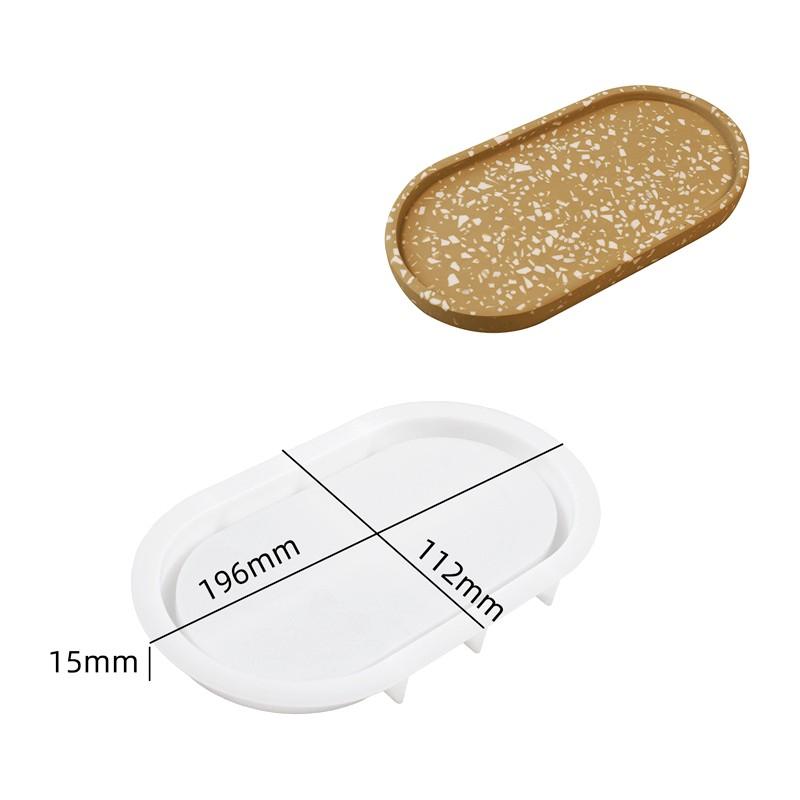 

Oval Dish Molds Home Decor Flower Pot Base Holder Storage Tray Silicone Mold Storage Tray Home Decor Ornaments For DIY Projects