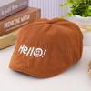 Kids Corduroy Beret Hat Autumn Winter Baby Boy Newsboy Cap Girl Stylish Forward Hat Warm Children Headwear