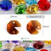 EXDUCT Glass Beads, 14mm Octagonal, Colorful Suncatcher Beads, 10 Colors, Mix, 100 Pieces, Accessories, Strap Materials, Parts
