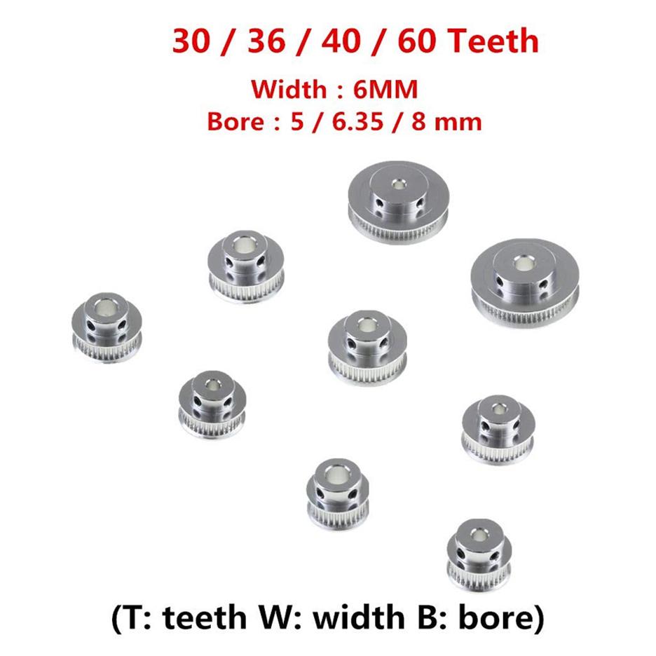 5PCS 20T GT2 Timing Pulley 5//8mm Bore FOR 6mm Belt Reprap 3D printer part CNC