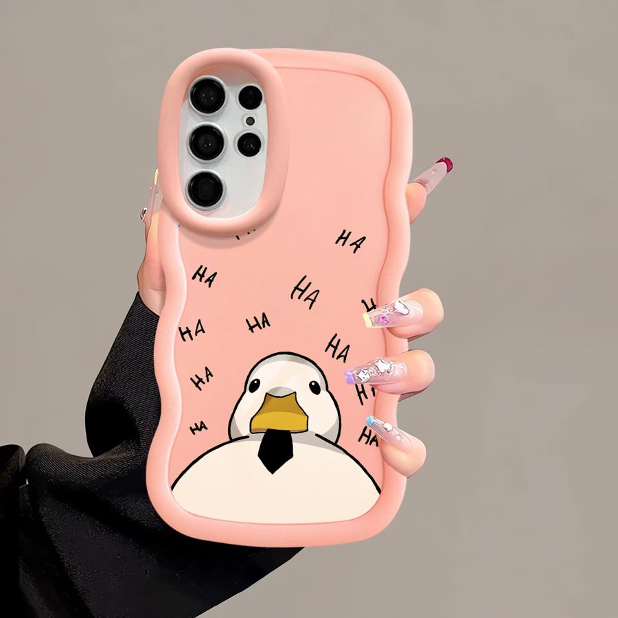 Soft Phone Cover Case for Samsung Galaxy S22 Ultra A26 S20 FE S23 Plus S25 S21 S24 A25 A35 A34 A24 A55 A54 A36 Cartoon Duck
