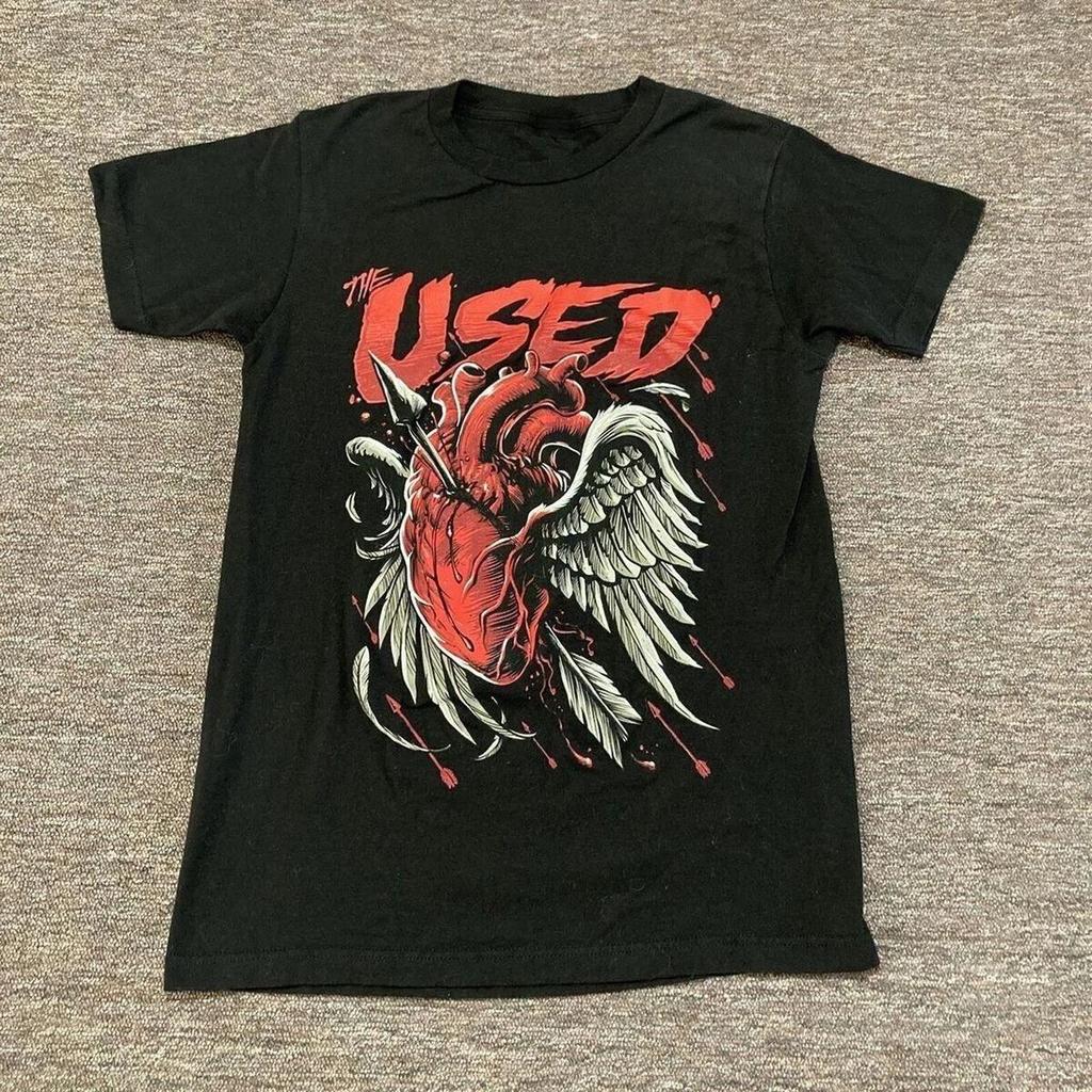 Rock Band Tshirt Gothic Streetwear Vintage Punk Tops The Used Band Tshirt Graphic Print Tees Casual Loose Short Sleeve Unisex