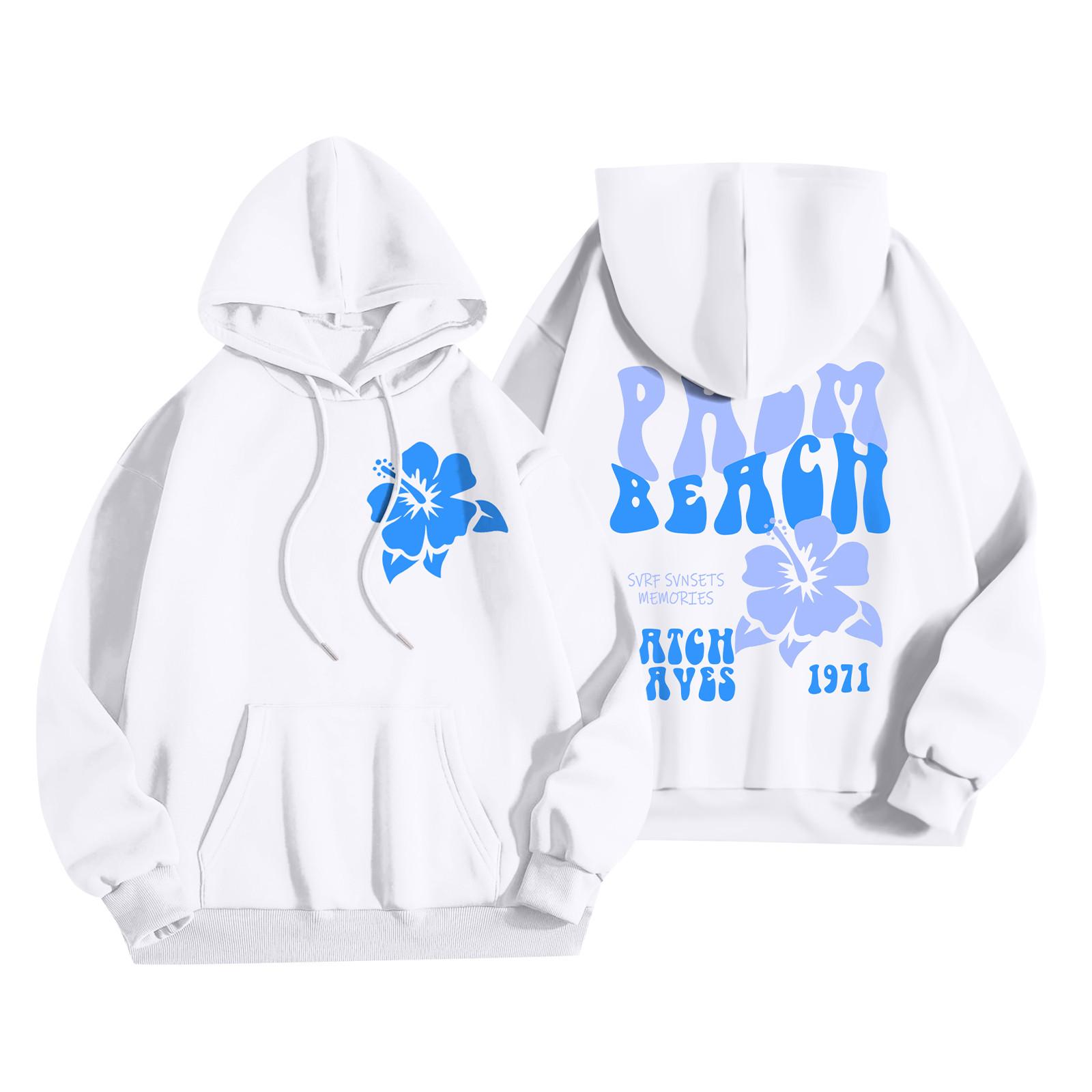 

Світшоти для дівчаток-підлітків, з довгим рукавом і літерним принтом, повсякденні толстовки з графічним малюнком, пуловер із зав’язками, милий великий худі XL білий