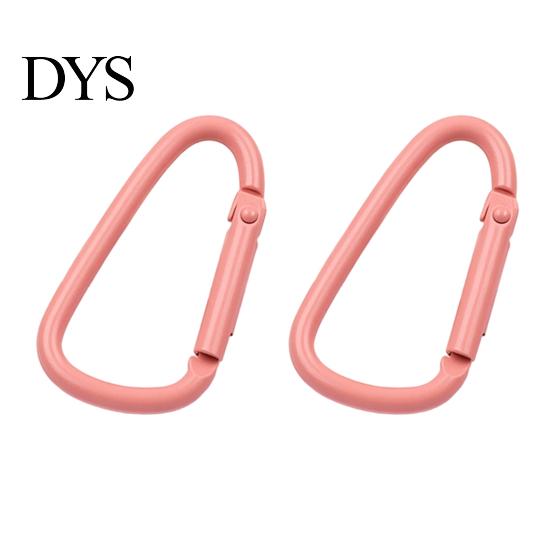 Colorful Keychain Accessory 2Pcs Carabiner Spring Buckle Lightweight Alloy Clip Easy One-Handed Durable Metal D-Shaped Hook Outdoor Travel Bag Pendant