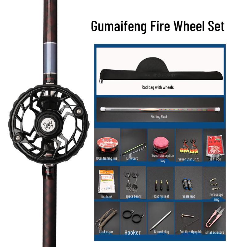Authentic Qingzhanxi 19-Section Short-Handle Ultra-Light Fishing Rod Set for Corn, Wheat, and Rock Fishing.
