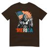 Bigfoot Merica Rock American Flag Patriotic 4th Of July TShirt