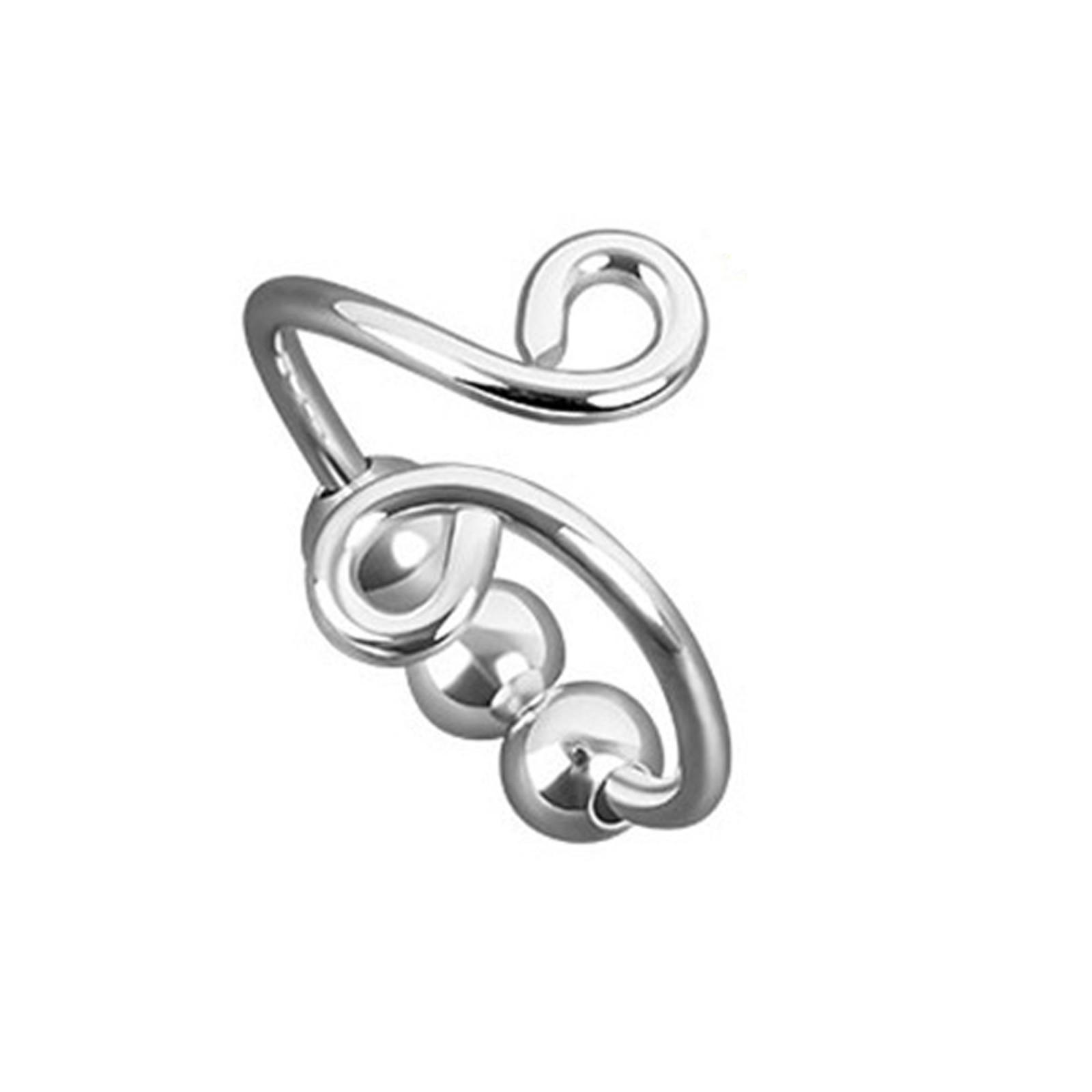 

Resizable -anxiety Ring With Beads Rotate Rings Trendy Jewelry серебряный