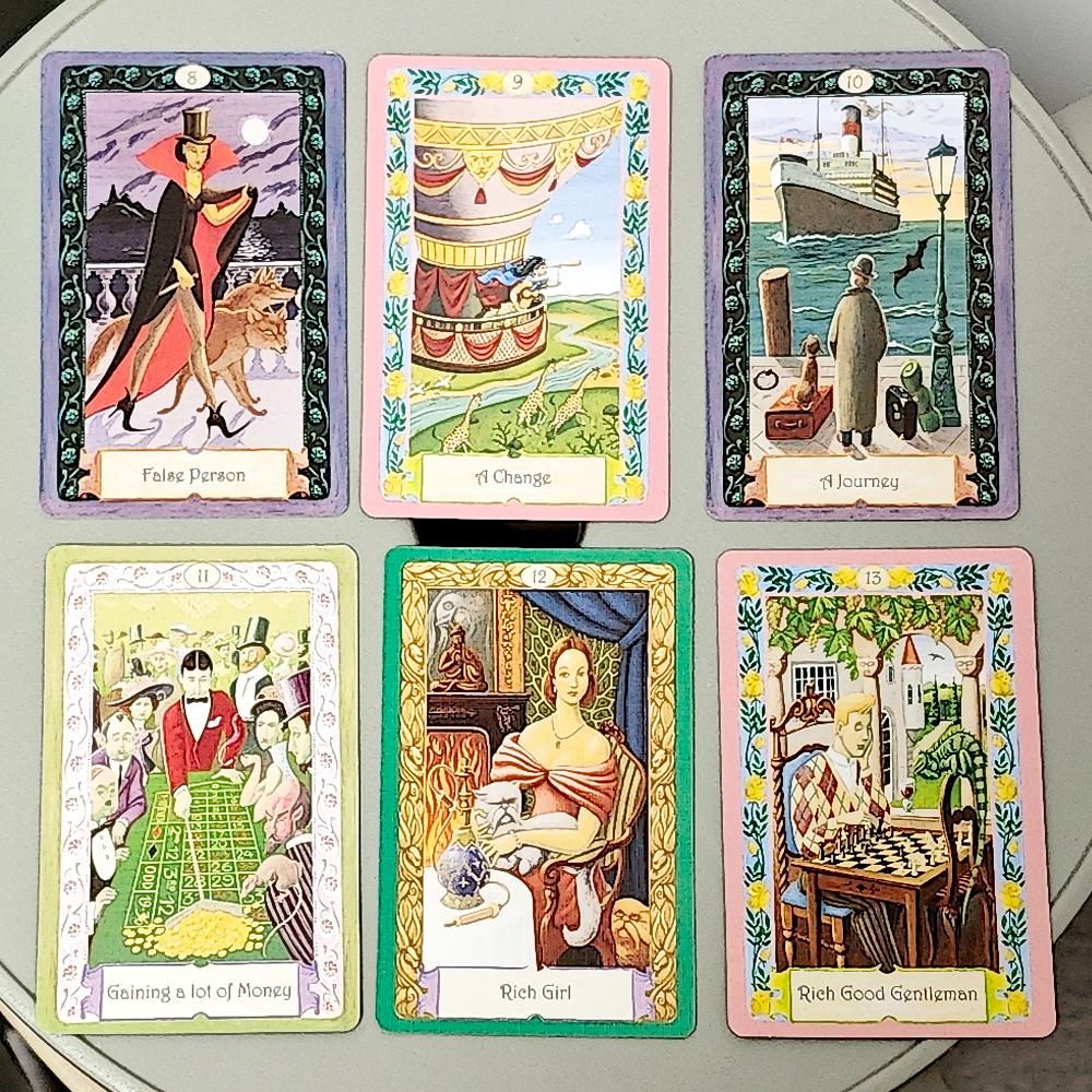 Pachet Kipper Mistic 9*6cm 36 Buc Cărți Oracol cu Cuvinte Cheie Sistem German de Ghicire