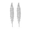 High-end full diamond tassel long earrings for women