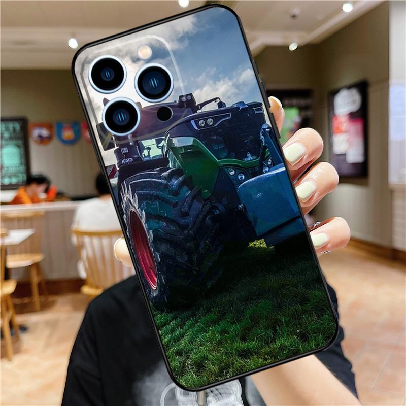 Tractor Car Case For iPhone 17 16 14 13 12 11 15 Pro Max Mini Plus 16e 17 Air Bumper Cover Accessories