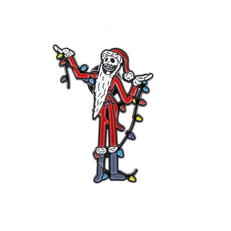 

Персонализированная Креативная Мультяшная Светодиодная Рождественская Брошь Санта Клаус Декоративный и Функциональный Сплавной Аксессуар StyleA