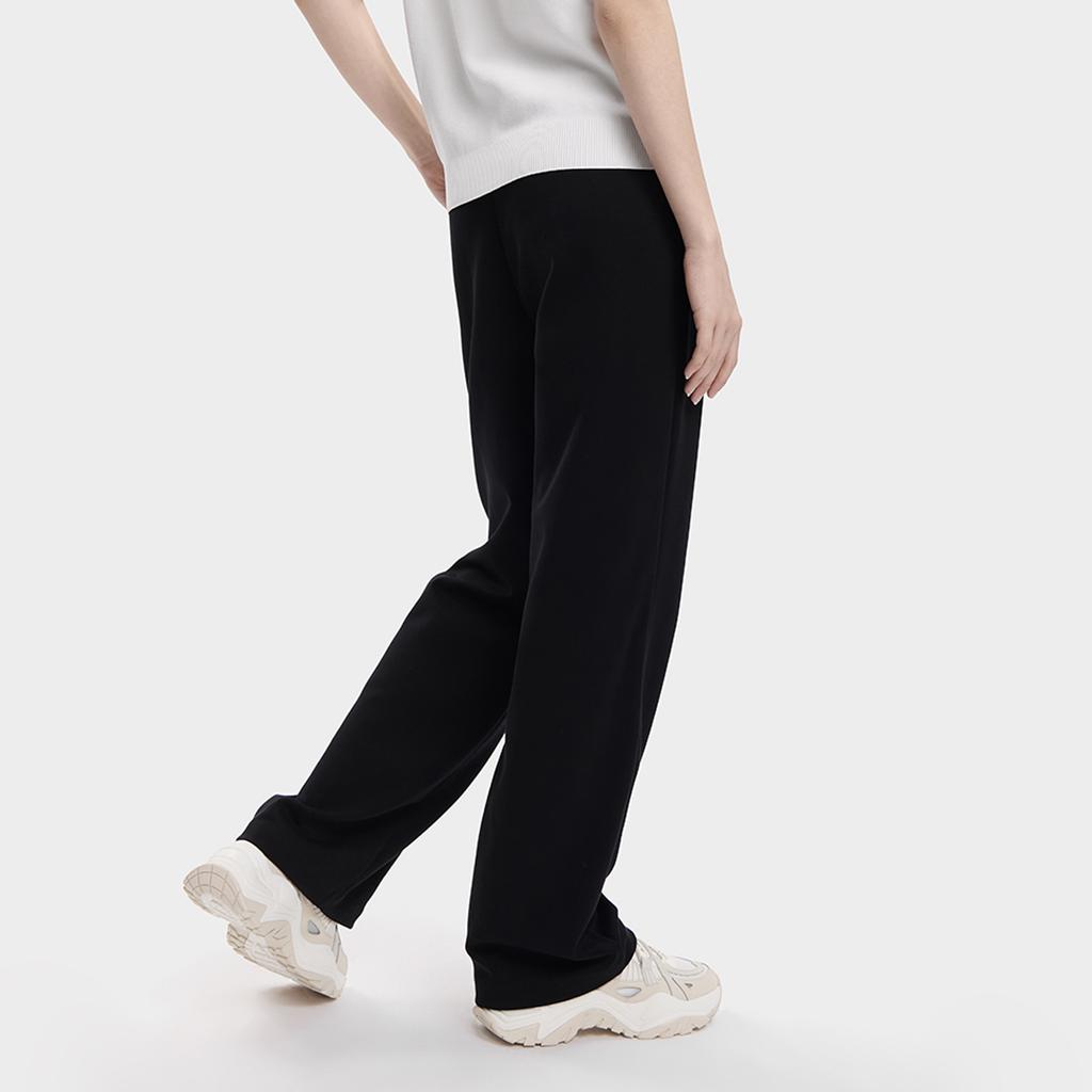 FILA 2023 Autumn New French Logo Woven Straight Leg Casual Pants Men Pants Deep-Black F11W338603FBK