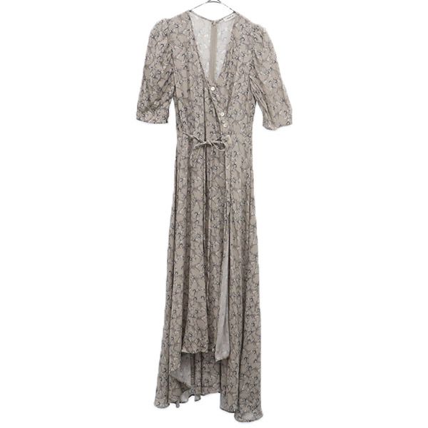 FRAY I.D Viscose Flower Print Five-quarter Sleeve One Piece FWFO221049 Women Used