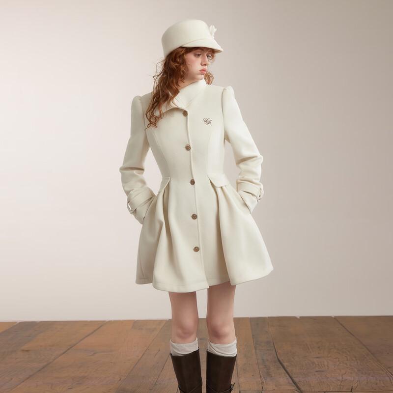 unifree Women's Slim Fit Woolen Coat