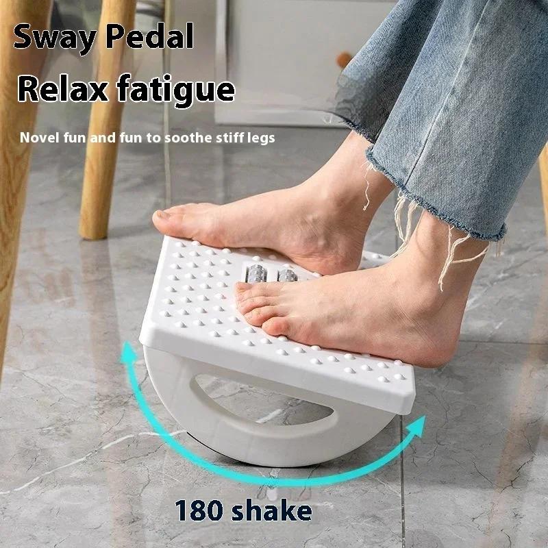 Under Desk Footrest Ergonomic Footrest with Massage Rollers Pain Relief Leg Support Portable Desk Leg Rest for Home Office