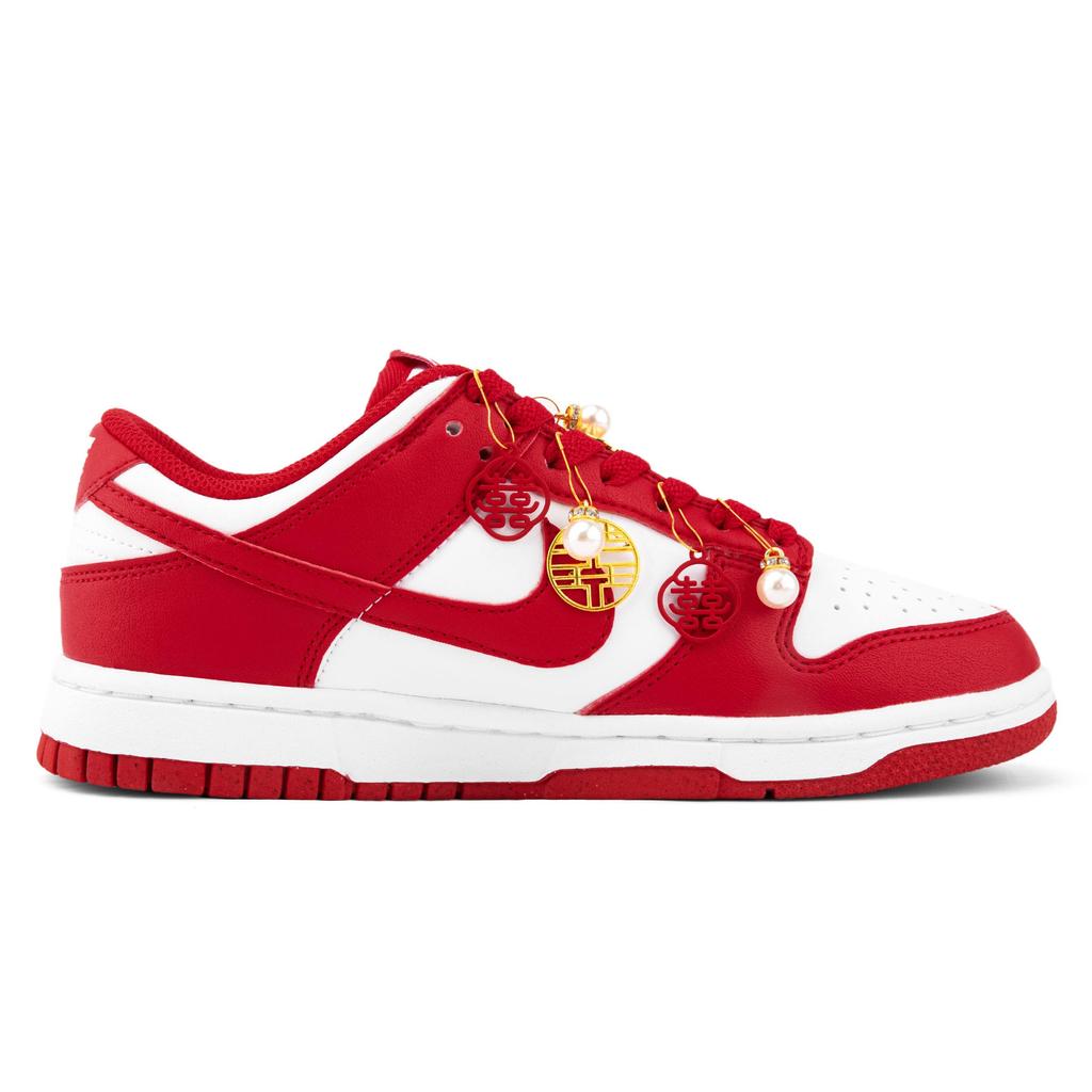 Nike Dunk Slip Resistant Slip Resistant Low top Skateboard Shoes Unisex Red White DD1873-116(Team943-)