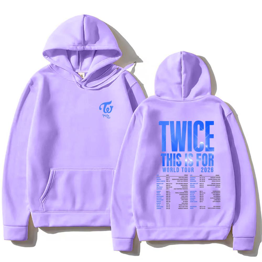 KPOP Twice Hoodies Twice Dies ist für die Welttournee 2026 Pullover Damen Herren Ästhetisches Grafik-Sweatshirt Kleidung