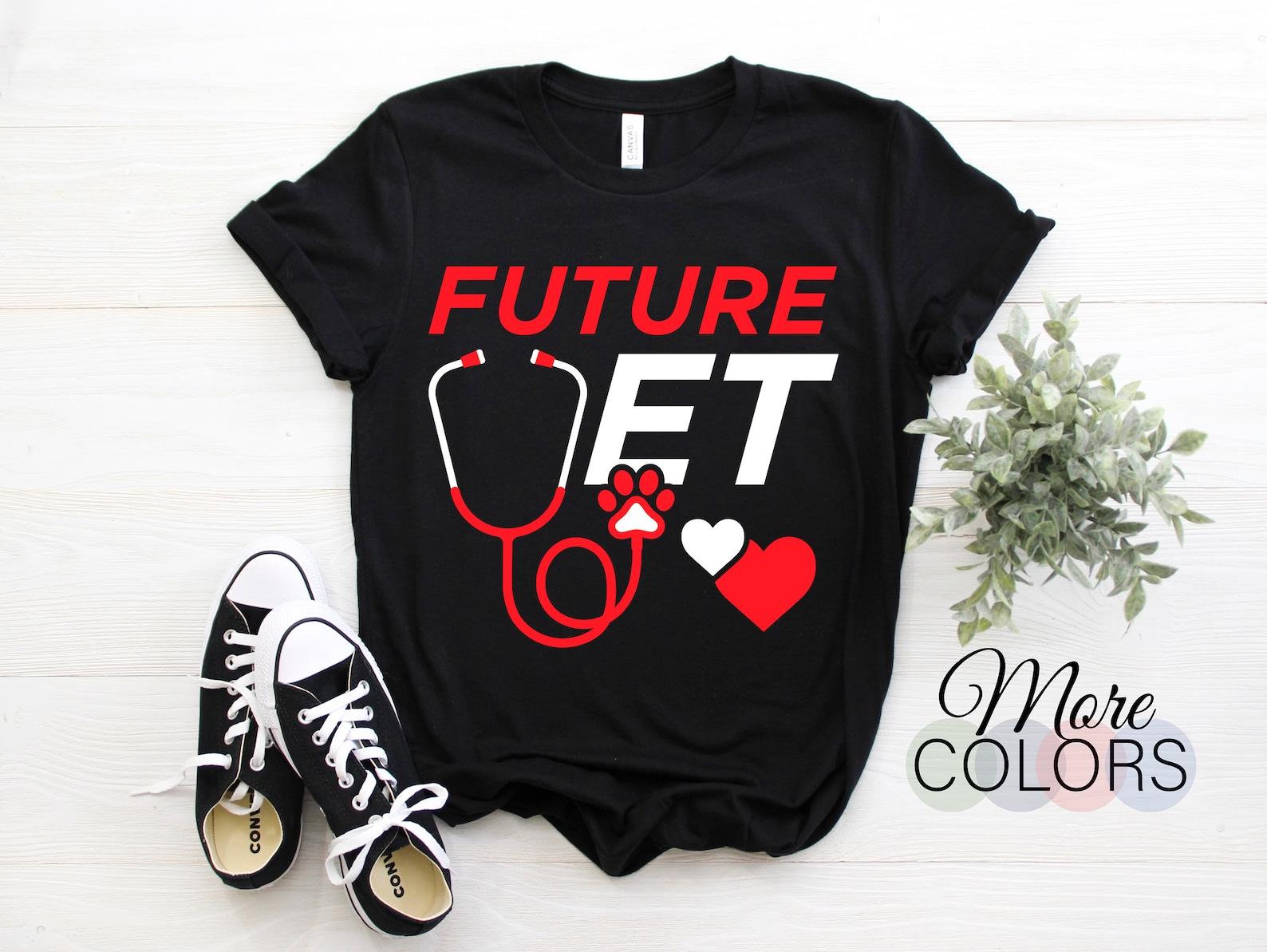 Future Veterinarian T-Shirt, Animals Lover Present, Vet Tech Gift, Doctor Veterinarians Practitioner School Clinic Hospital Workers Birthday 160