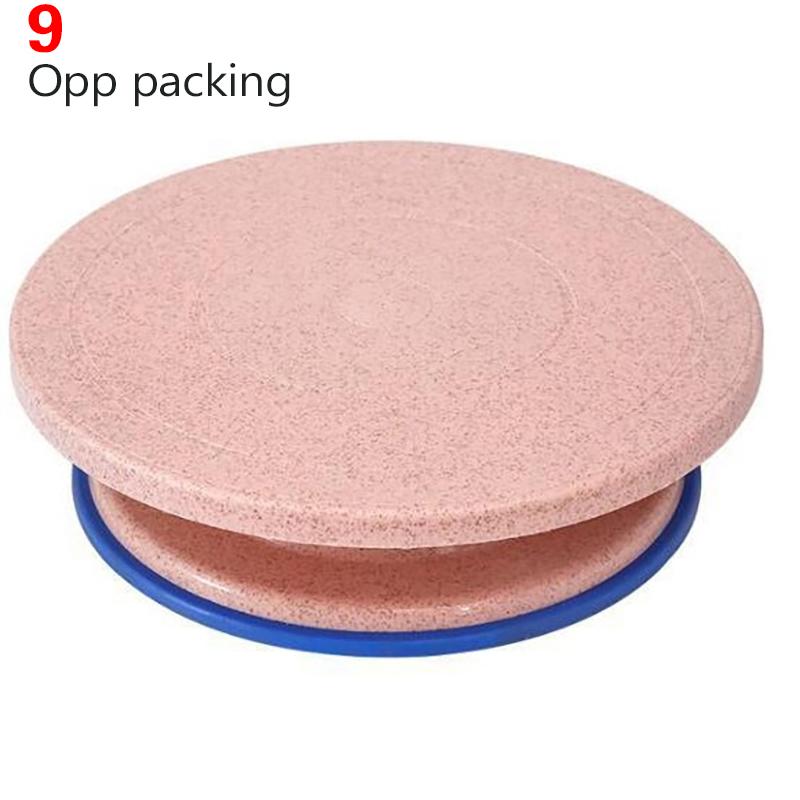 

1 шт. Обертовий столик для торта з антиковзкою основою для різьблення, гончарства, розпису, прикраси торта. Підходить для любителів випічки та гончарства. 9 Opp packing