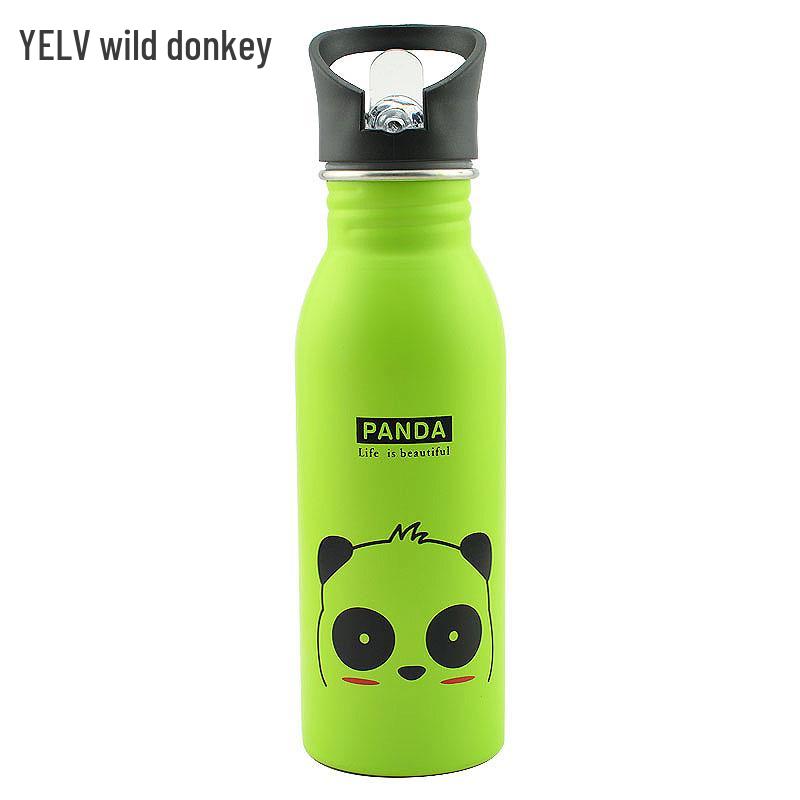 American-Style Children's Sports Water Bottle - 304 Stainless Steel Cartoon Kettle, Portable Fashion Cup, Gift Option