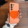 Heart Shape Suction Cup Phone Case for Vivo Y29 4G Semi Transparent Matte Shockproof Soft TPU Cover