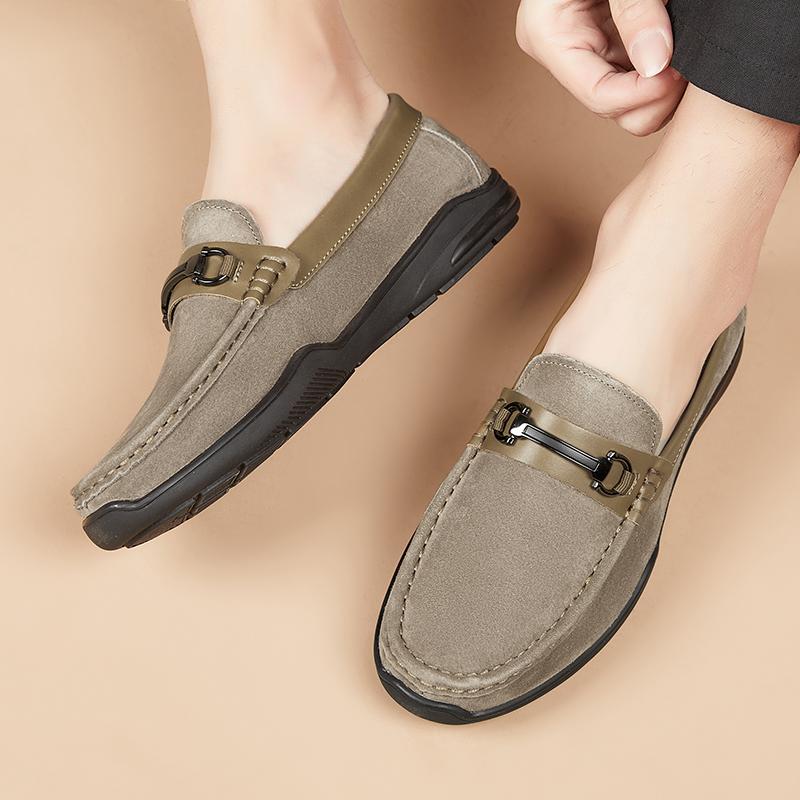 Fashion Outdoor Genuine Leather Men White Casual Shoes Brand Soft Italian Men Loafers Moccasins Breathable Slip on Black Driving Shoes