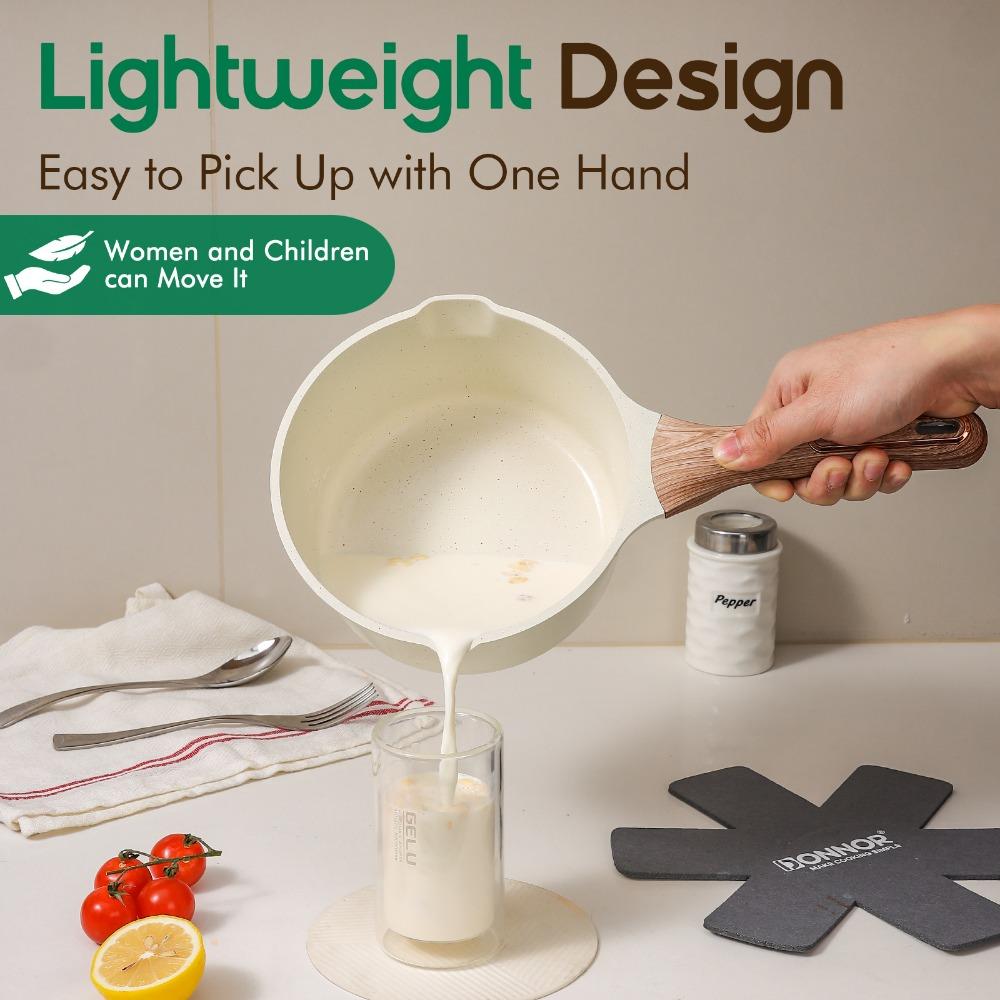 DONNOR Ceramic Cookware Sets Pots and Pans Set Nonstick  Induction Cookware Kitchen Cooking Set with Frying Pans Set