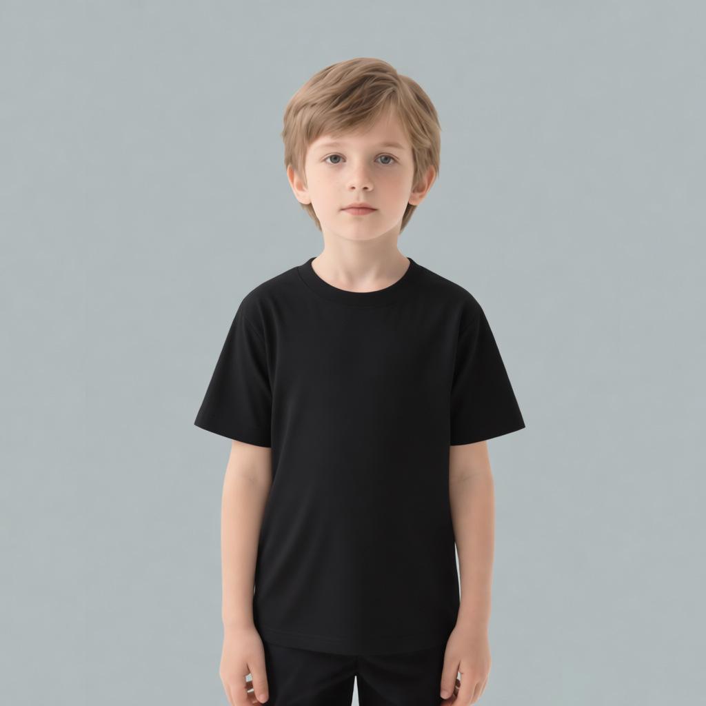 Children's Cotton Short-Sleeve Summer T-Shirt with Printed Design - Ideal for Activities and Class Uniforms