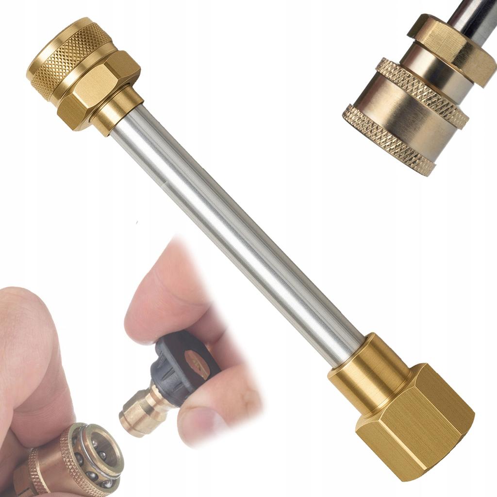 QRC-EasyLock TR22F KärcherConnect - Θηλυκός αντάπτορας επέκτασης | QRC 1/4 | Σπείρωμα TR22 x 1.5 | Για Kärcher EASY!Κλειδώστε αφροπιστόλα και λόγχες | Κατασκευή από ορείχαλκο