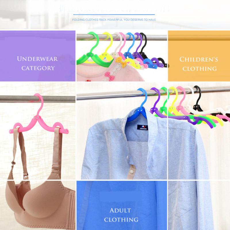 Colorful Travel Hanger Folding Design Lightweight Portable Clothes Hanger