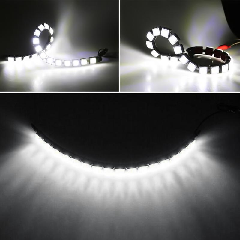 Car LED DRL Daytime Running Lamp White Led Flexibles Waterproof DRL Driving Fog Light Signal DayLight Car Exterior Accessories