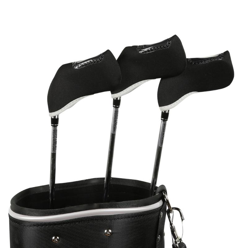 10Pcs Neoprene Golf Iron Head Covers Golf Wedge Covers Iron Putter Headcovers