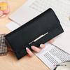 Women's wallet long three-fold lychee pattern fashion light luxury women's multi-card card bag ID clip change bag wallet