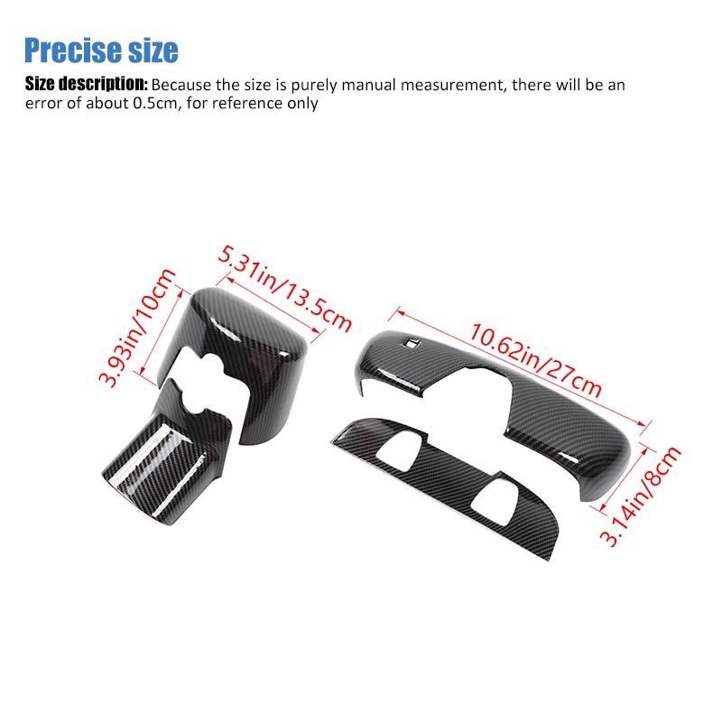 Interior Rearview Mirror Panel Decoration Protective Cover For Dodge Challenger 2015 Up Car Interior Accessories