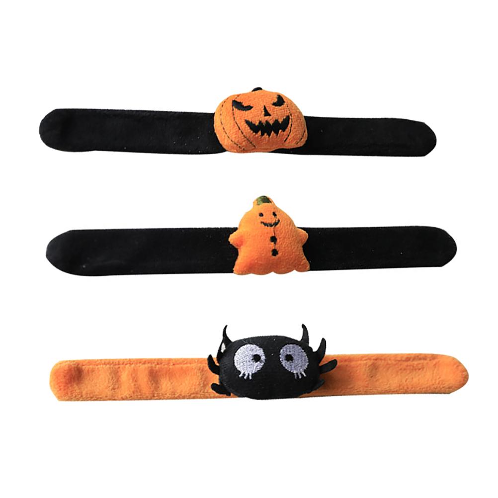 

3 шт. браслеты с кольцами на Хэллоуин, браслеты с тыквами, украшения для вечеринок в виде паука для взрослых, привидение, ребенок 24.5X4.5CM