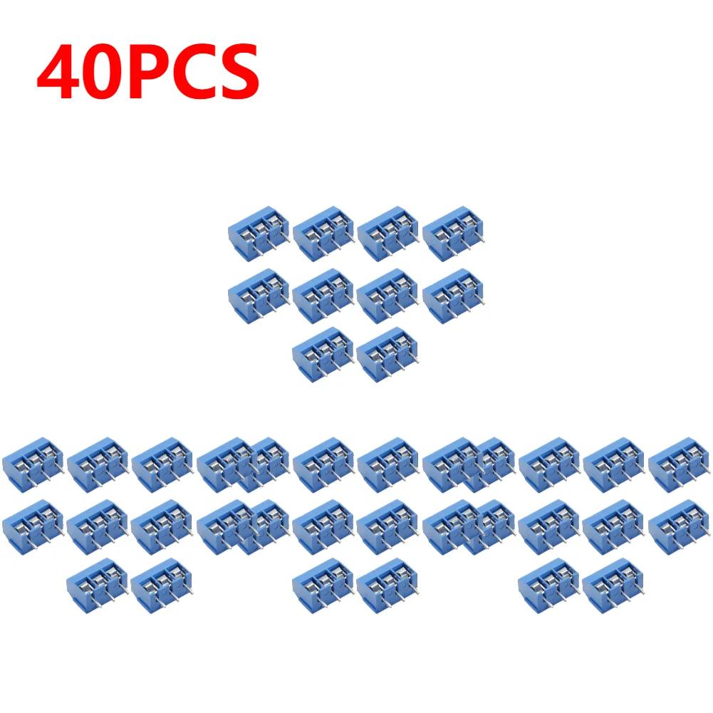 10-50Pcs PCB Mount Screw Terminal Block Connector Straight Pin 2P 3P KF301 Spliced Screw Terminals Block Connector for Arduino
