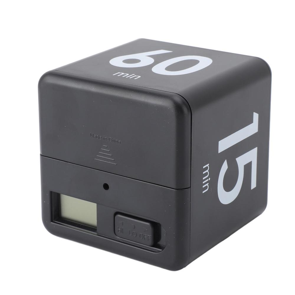 ABS Flip Timer Gravity Sensing Cube Timer Durable Countdown Timer Cooking Studying Workout Office