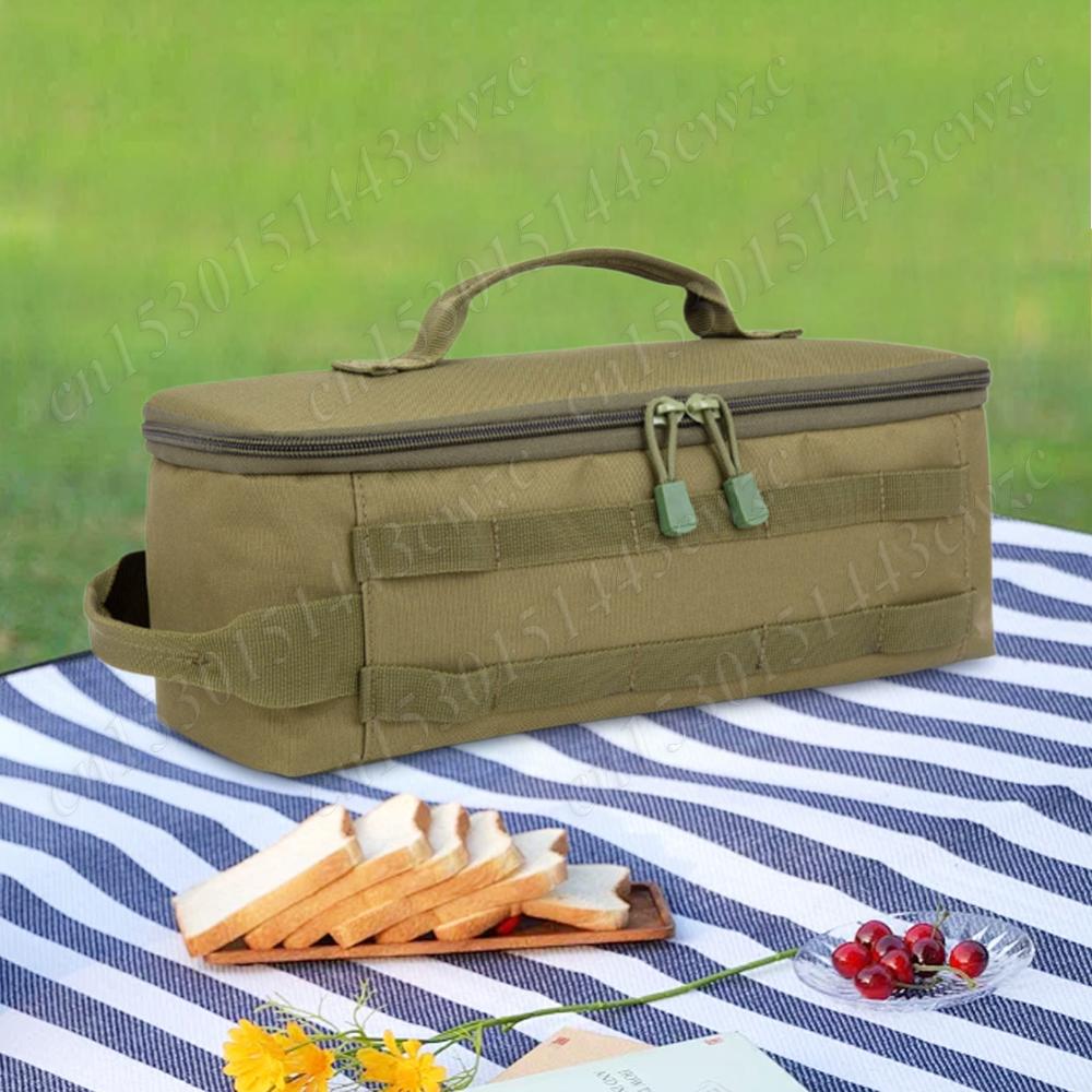 Camping Gas Tank Storage Bag Large Capacity Camping Storage Bag Travel Tableware Handbag Multifunctional Gas Canister Picnic Bag