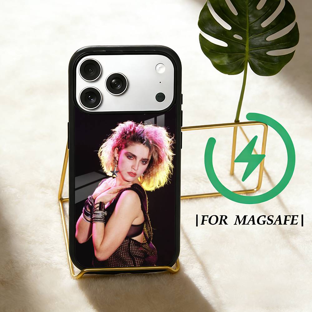 

Queen of Pop M-Madonna Phone Case For iPhone 17 16 15 14 13 12 Pro Max Plus for Magsafe Mirror Wireless Magnetic Cover iPhone16PROMAX