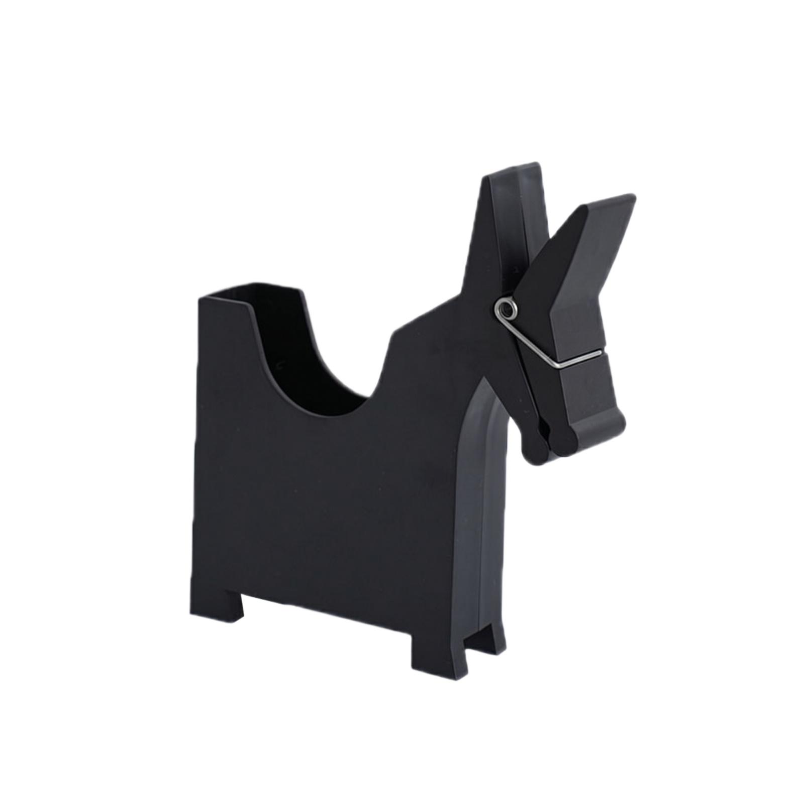 

Donkey Shaped Desk Organizer Card Holder Pen Storage Box Decorative Home Office Accessory Functional Stationery Container one size чёрный