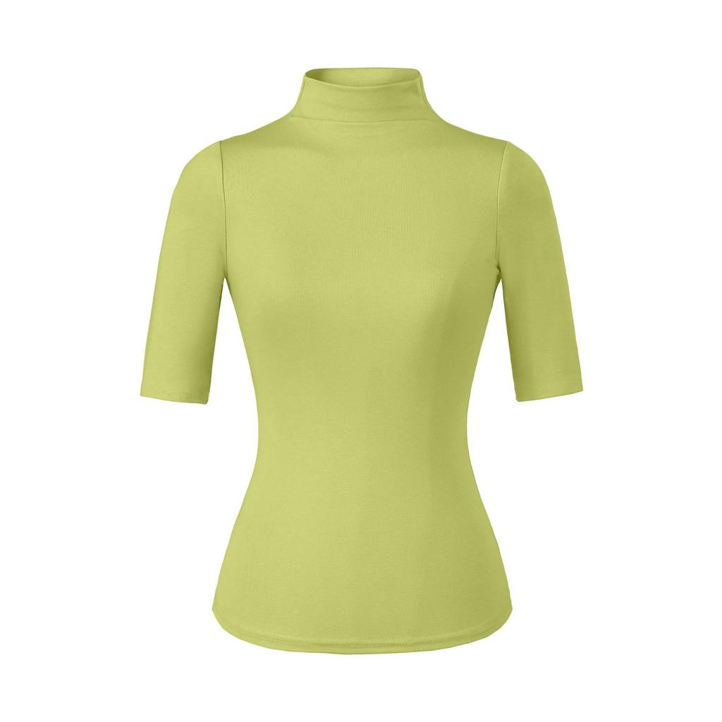 Women's Tencel High-Neck Mid-Sleeve Stretchy Lyocell T-Shirt